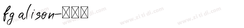 fg alison字体转换